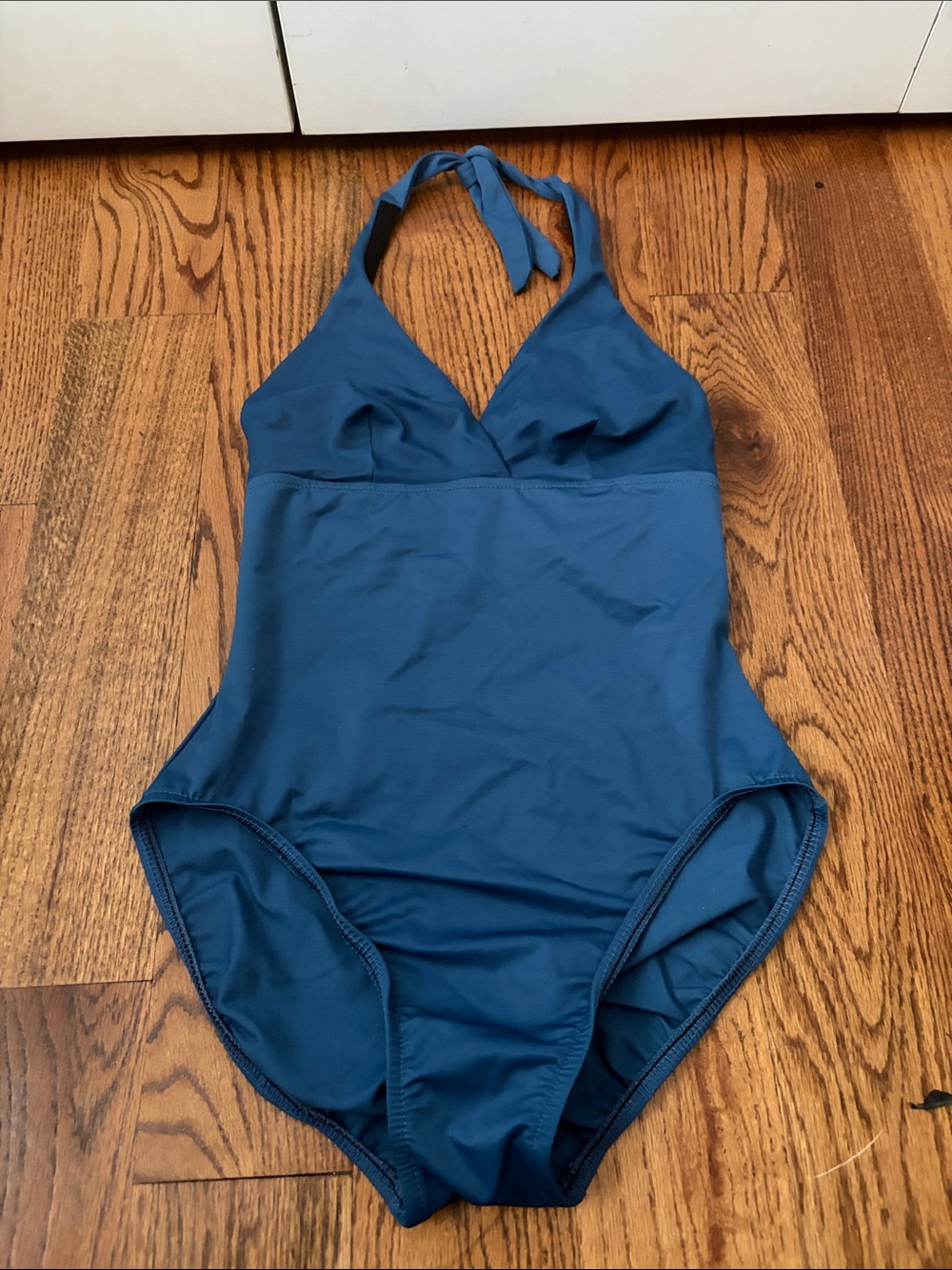 MagicSuit Classic Halter One-Piece Swimsuit in Blue Size 8